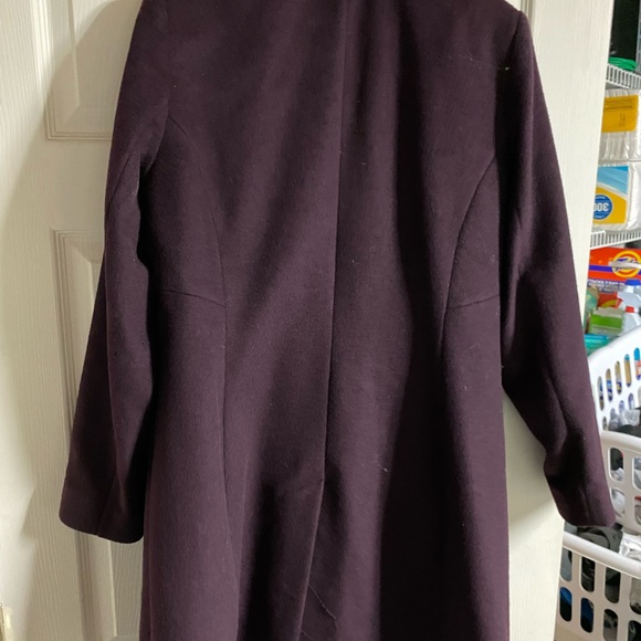 Gorgeous, plum-colored wool coat.  Great condition. - Picture 3 of 3